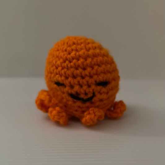 Orange Crochet Octopus