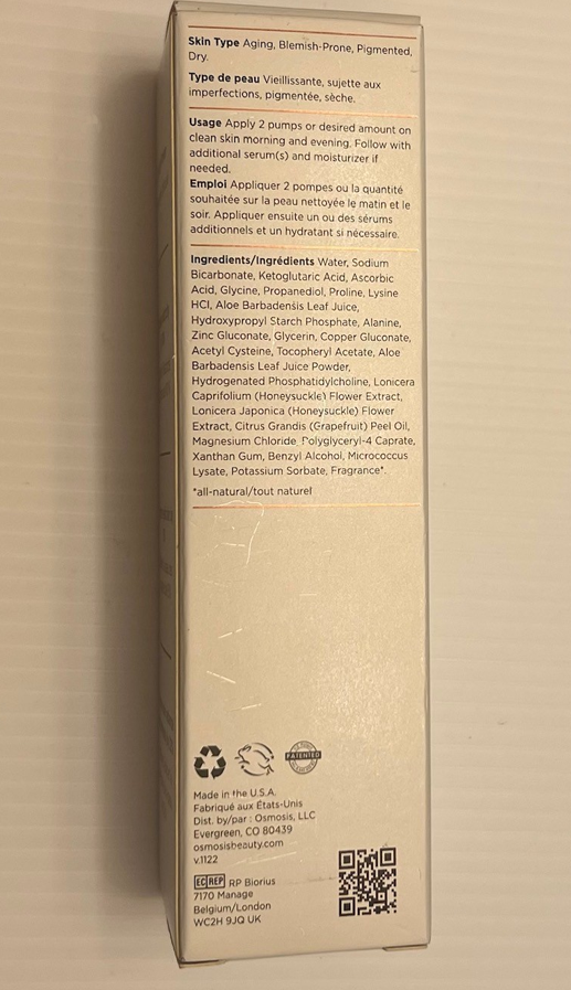 Osmosis Catalyst DNA Repair C Serum 1 fl oz Age-Defying All Natural Face and Eyelid Skin