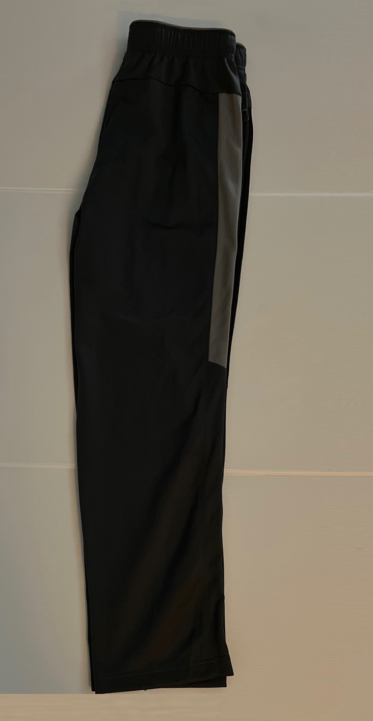 Athletic Works Boys XXL Track Pants Gray, Light Gray Black Side Stripe
