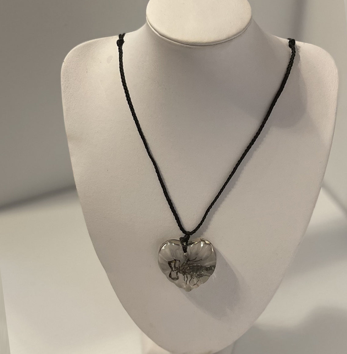 Scorpion in a Heart Pendant Necklace