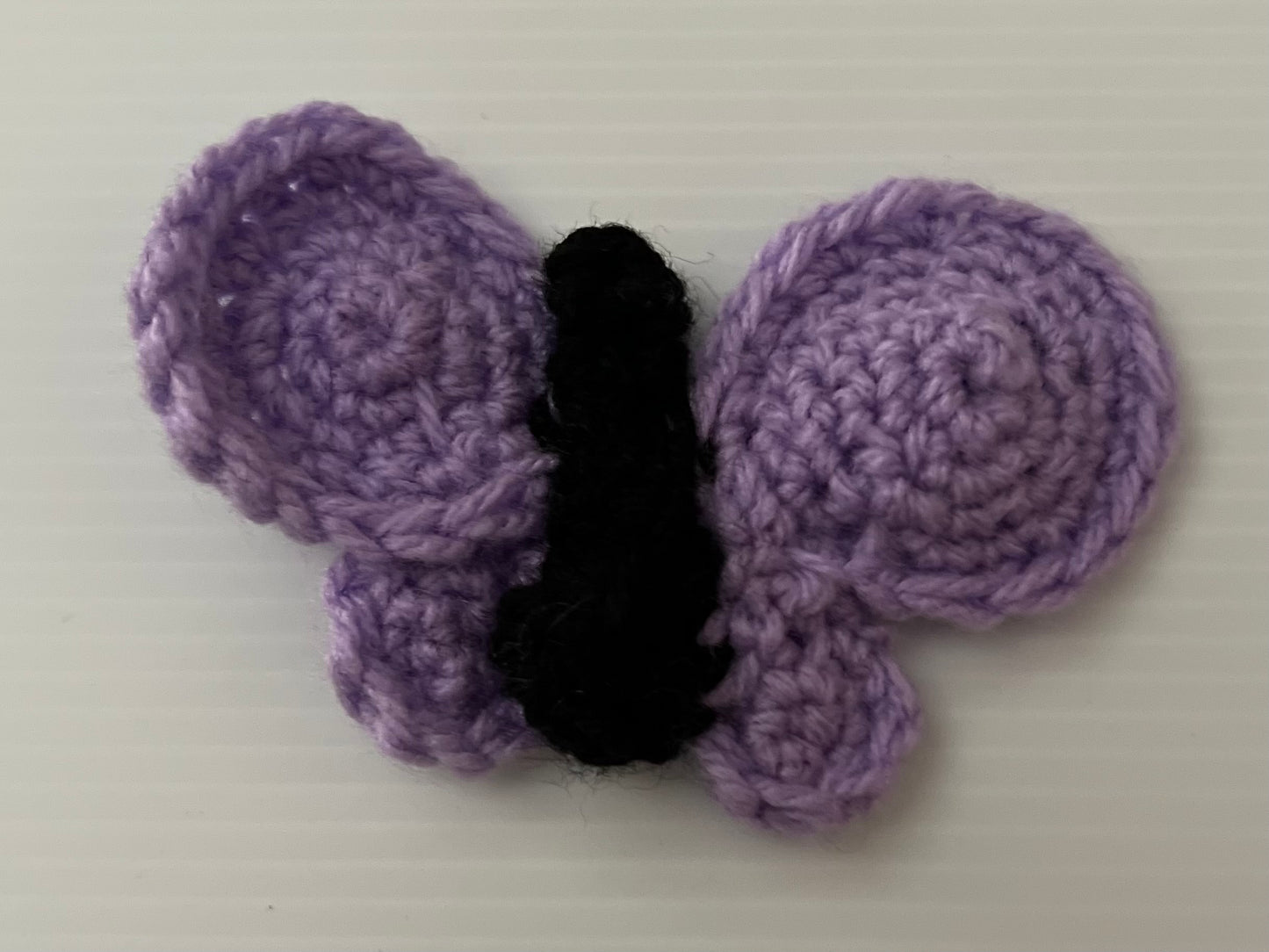 Black and Purple Crochet Butterfly