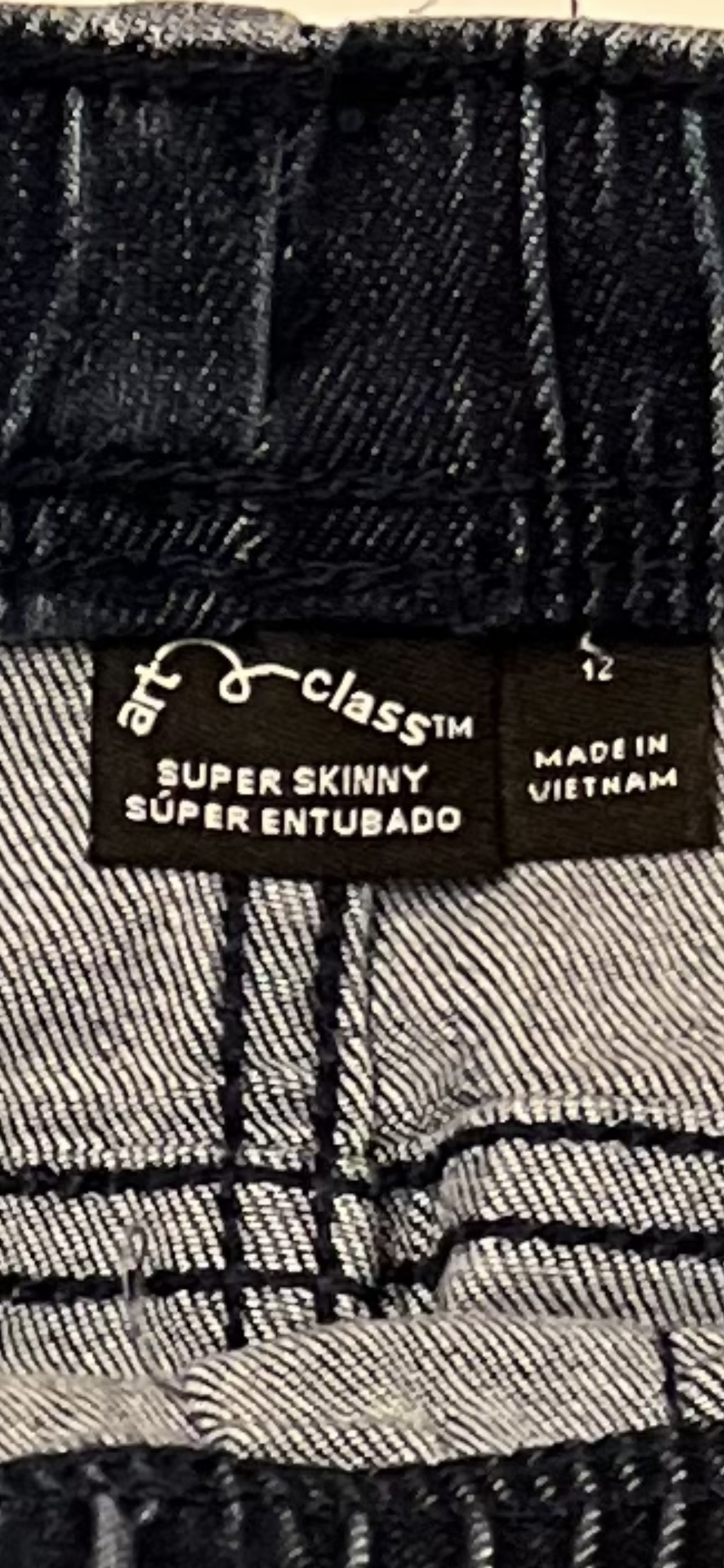 Art Class Girls Slim Skinny Blue Denim Jeans, Medium Wash, size  12
