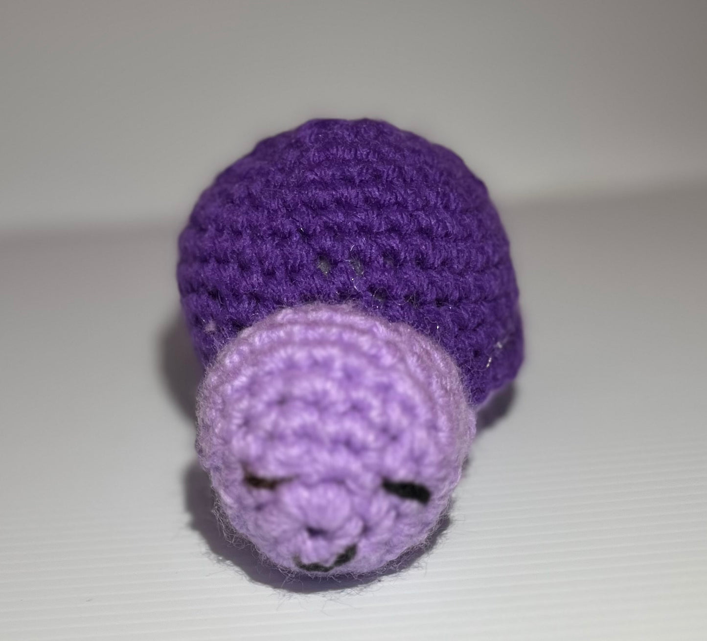 Lavender and Dark Purple Crochet Turtle