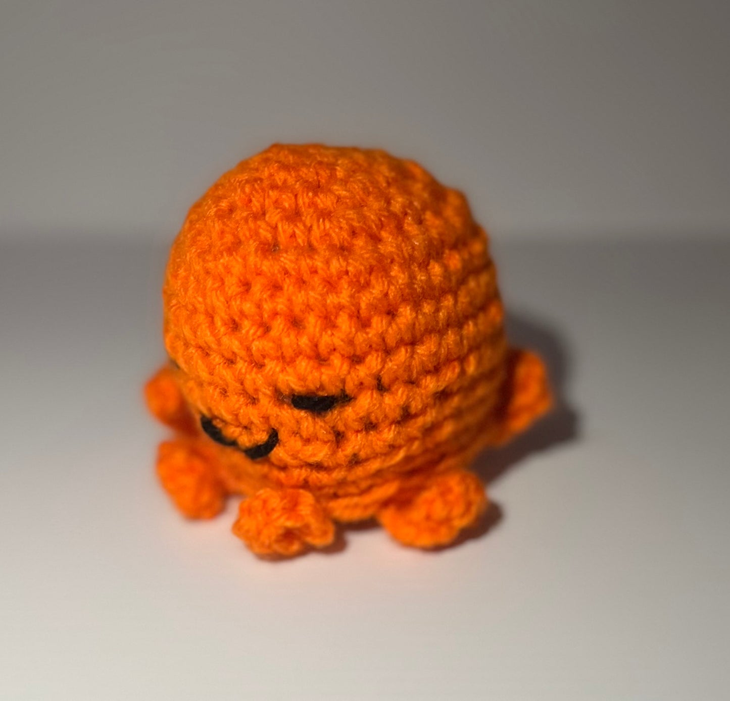 Orange Crochet Octopus