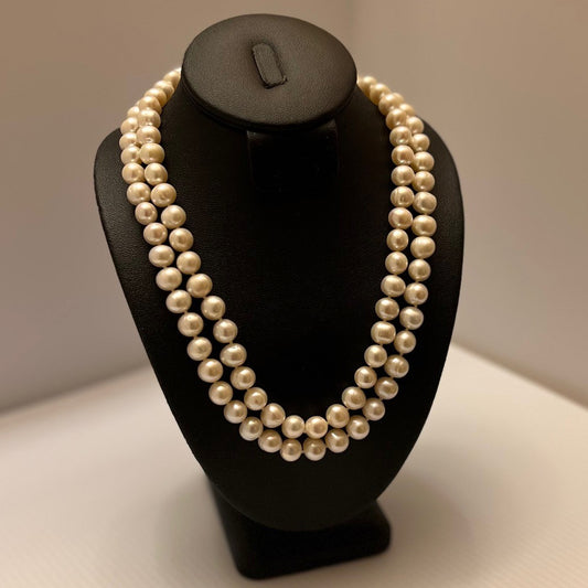 Akoya Double Strand Saltwater Pearl Necklace