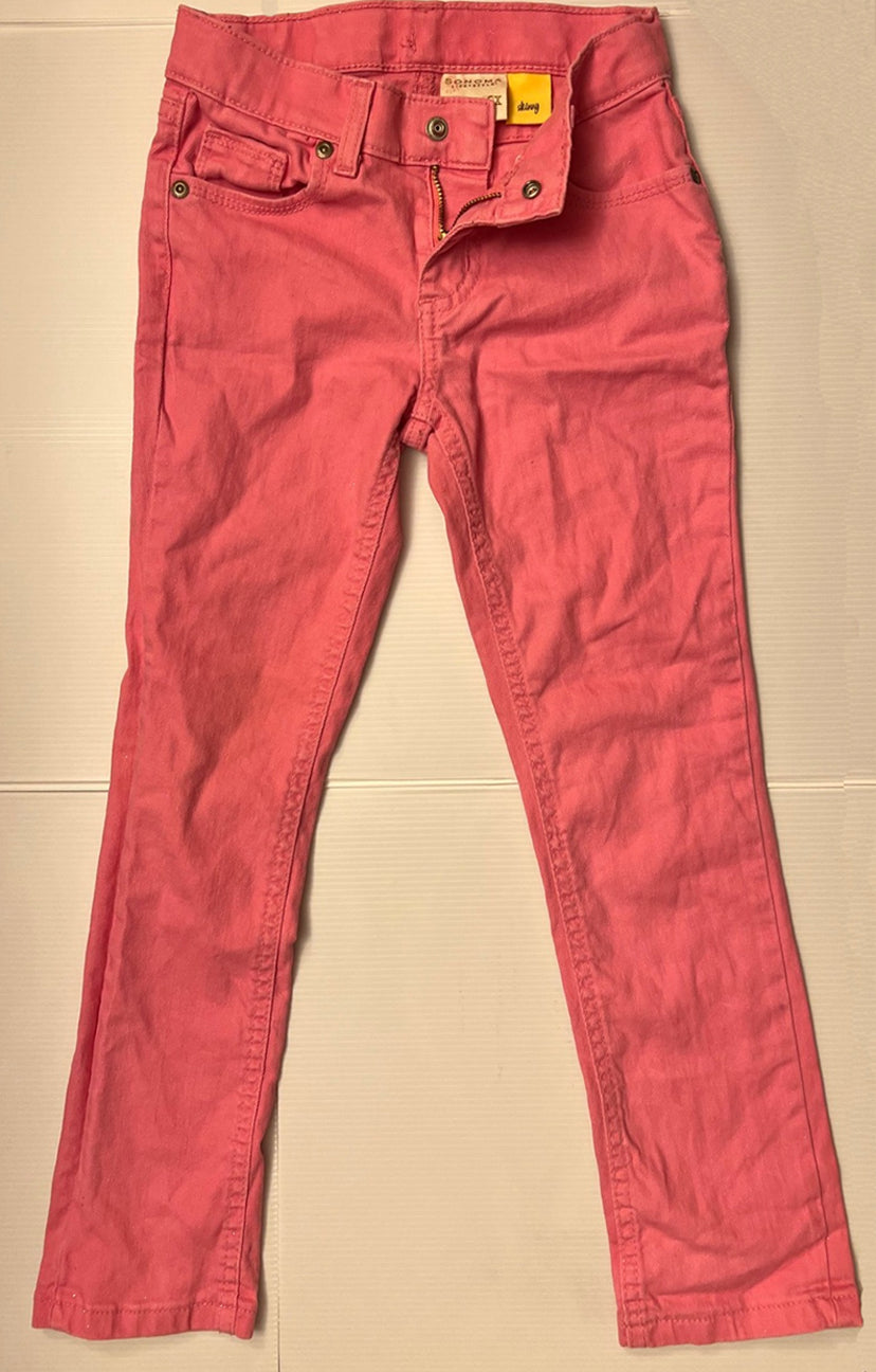 Sonoma Girls Slim Skinny Pink Denim Jeans Size 6x