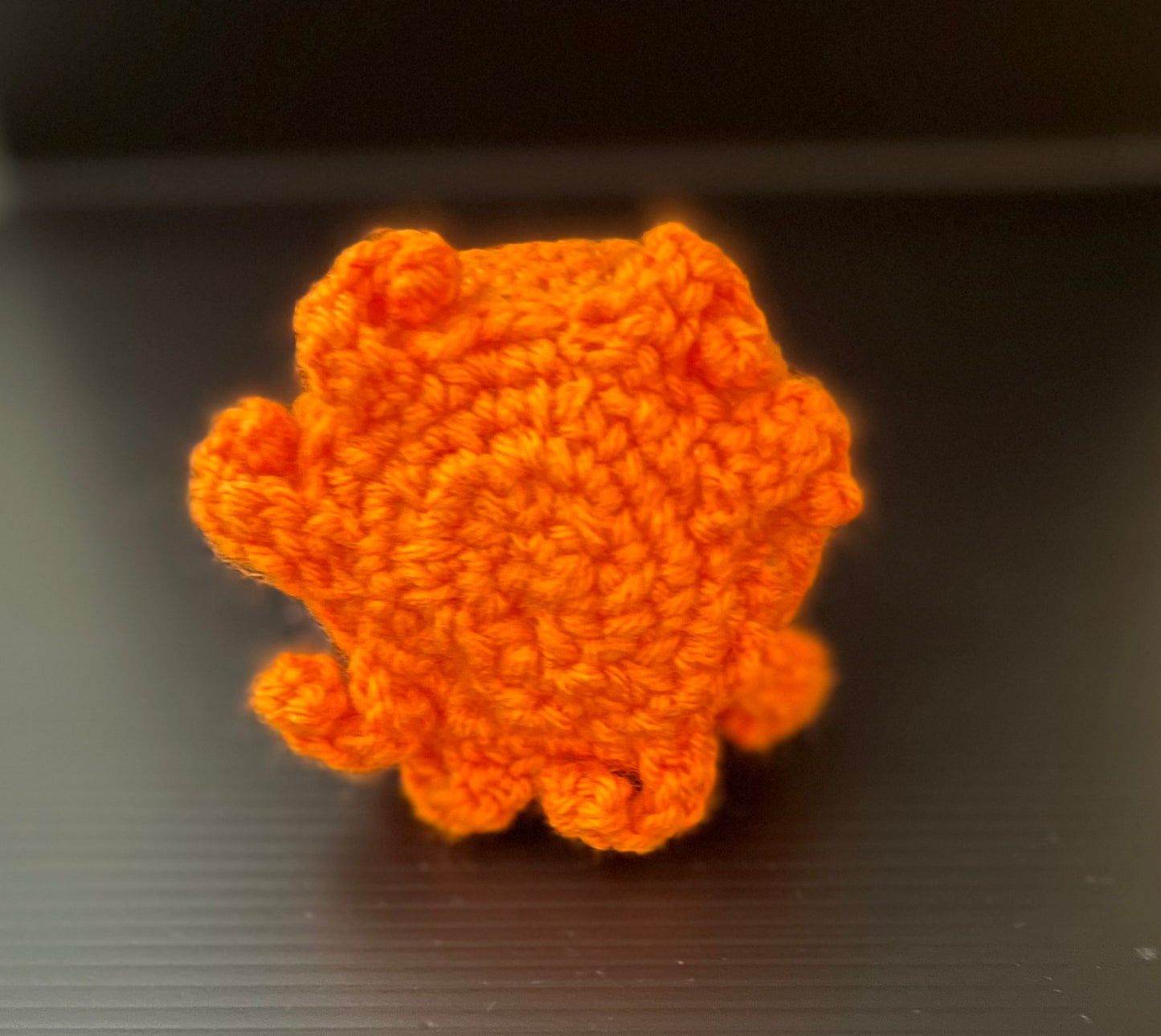 Orange Crochet Octopus