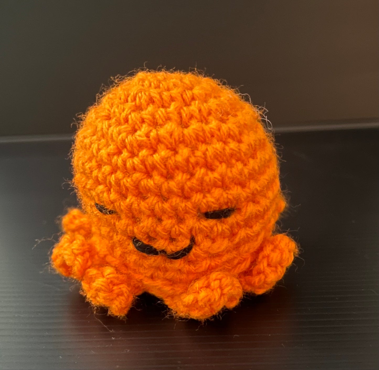 Orange Crochet Octopus