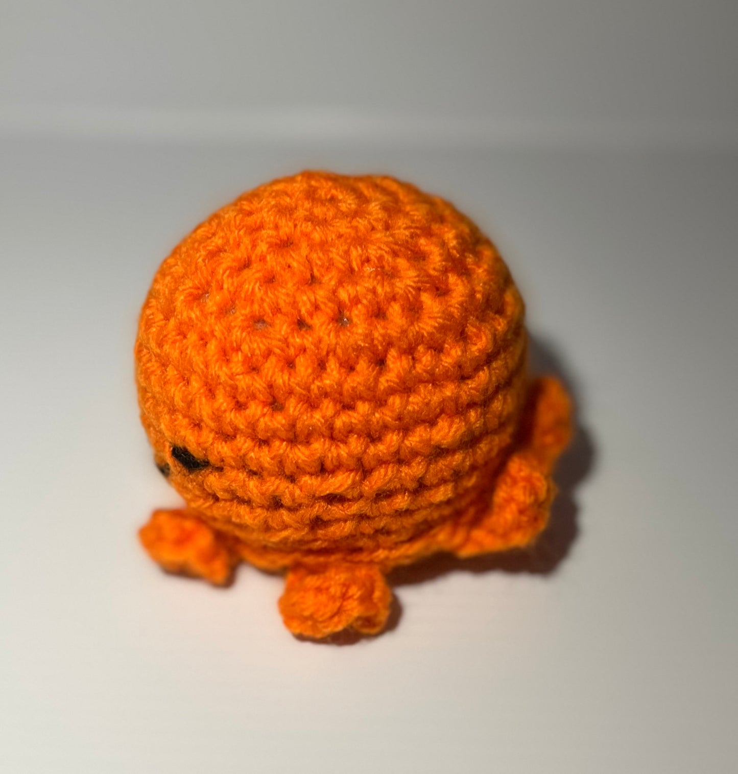 Orange Crochet Octopus