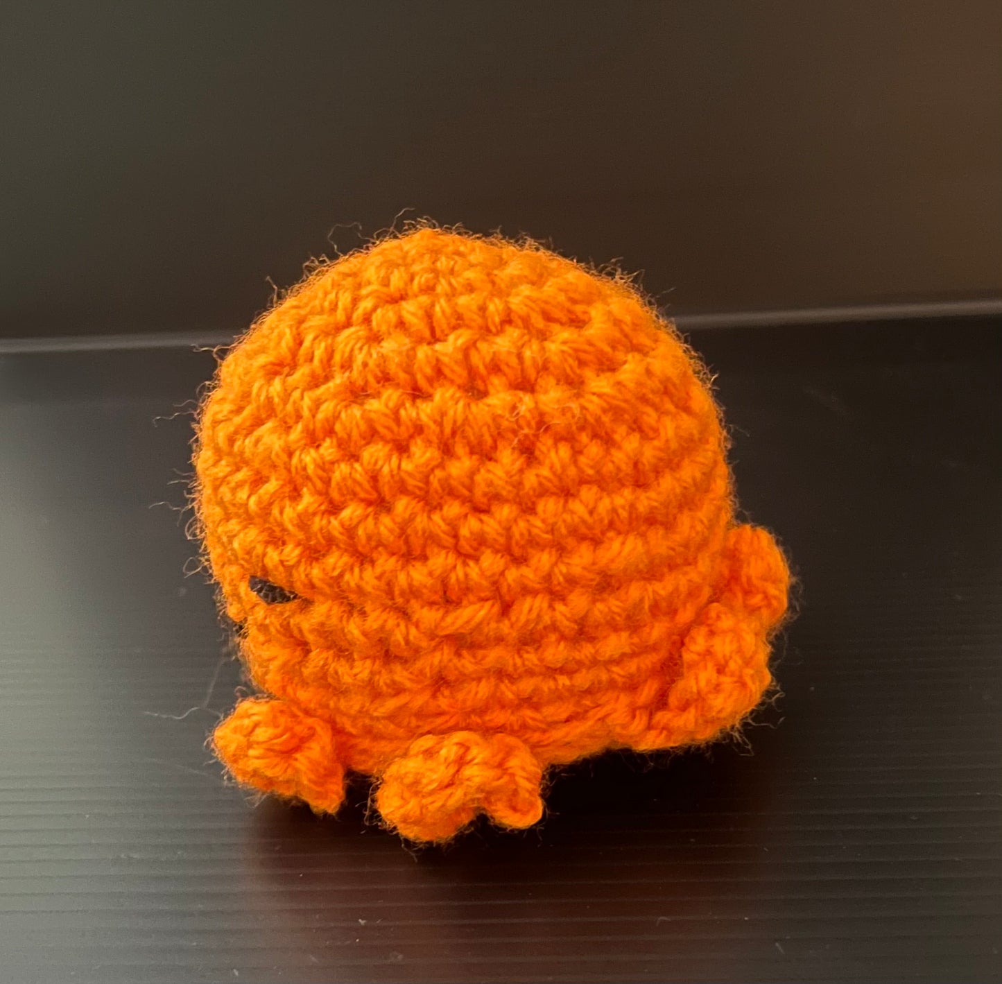 Orange Crochet Octopus