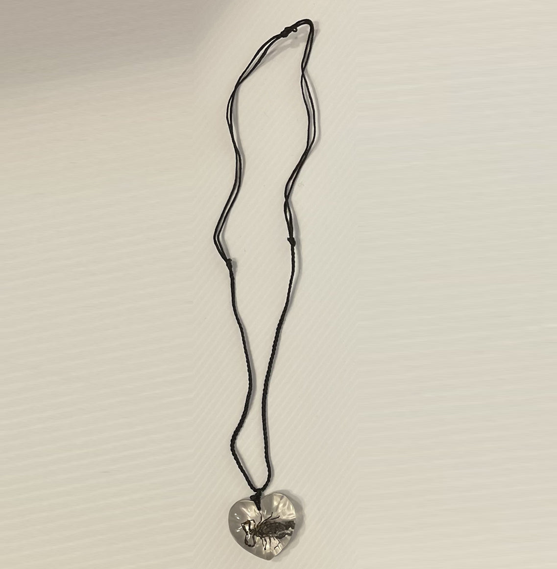 Scorpion in a Heart Pendant Necklace