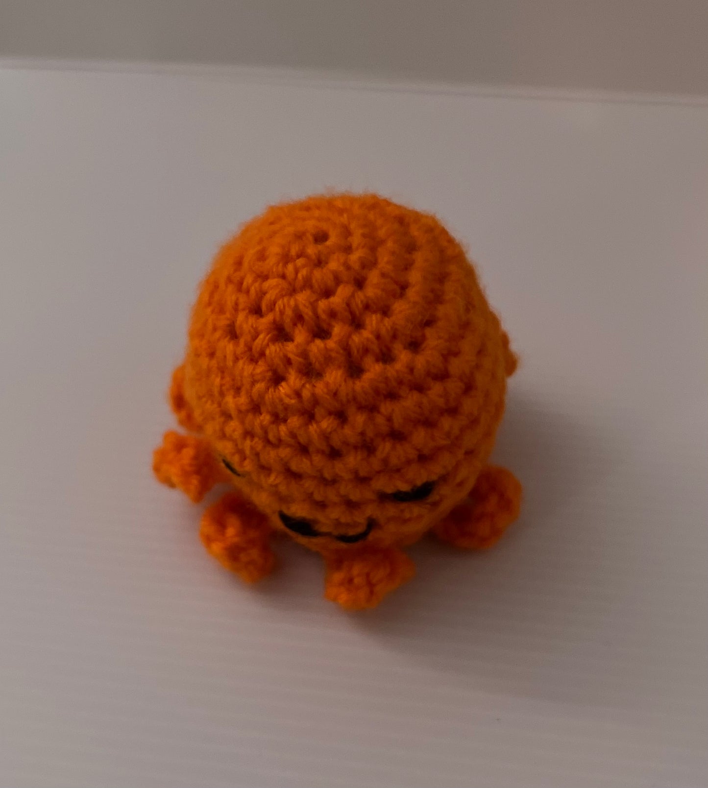 Orange Crochet Octopus