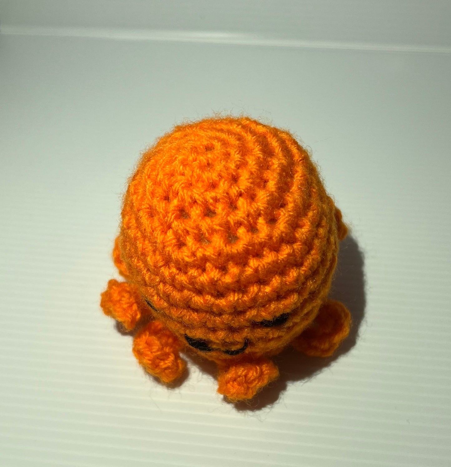 Orange Crochet Octopus