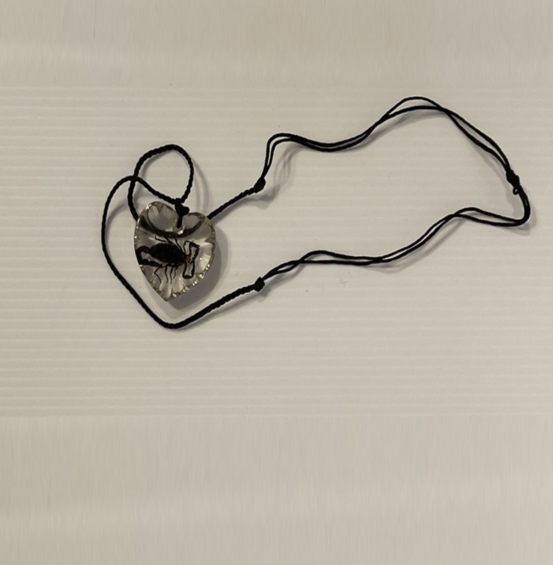 Scorpion in a Heart Pendant Necklace