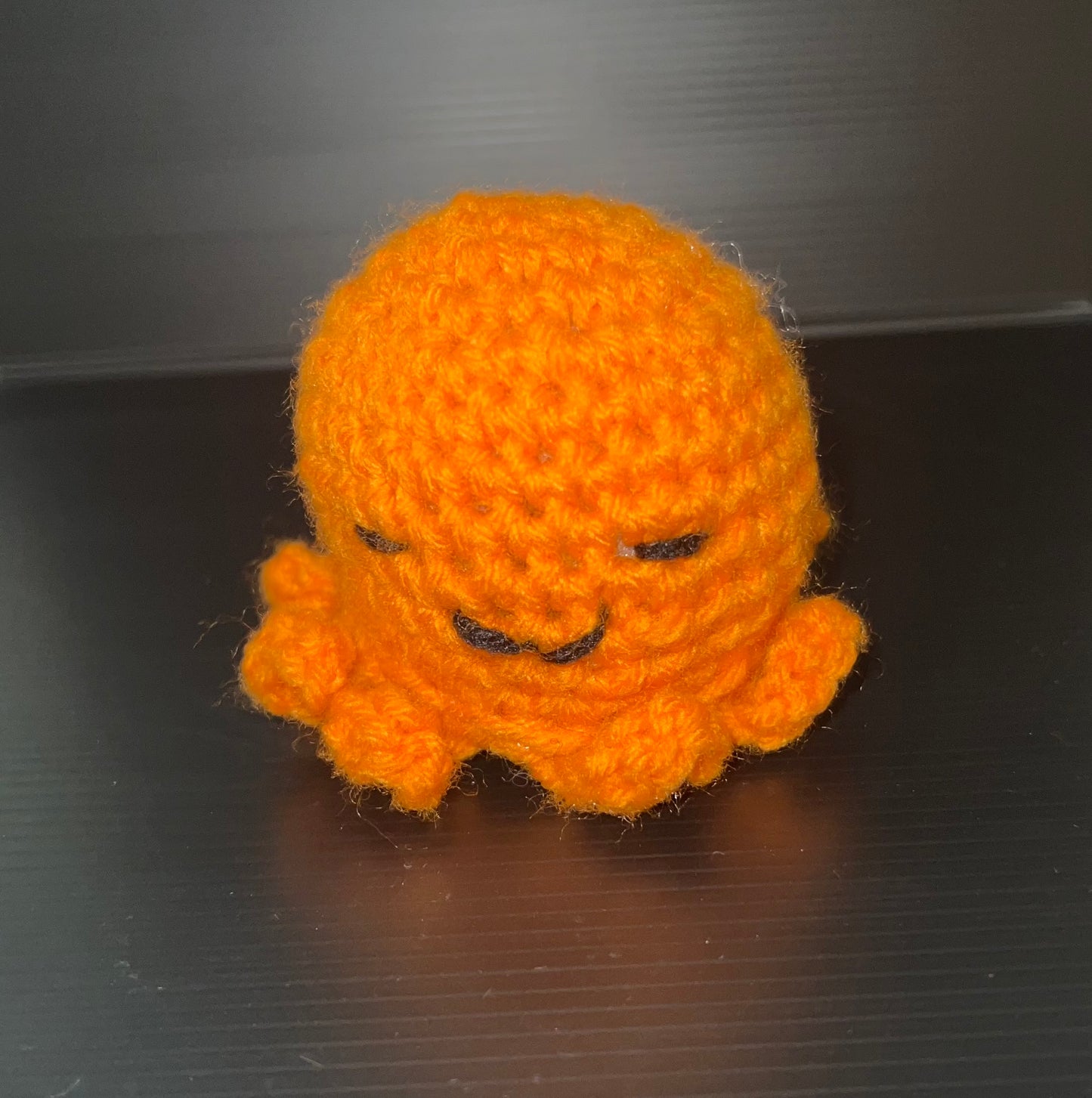 Orange Crochet Octopus