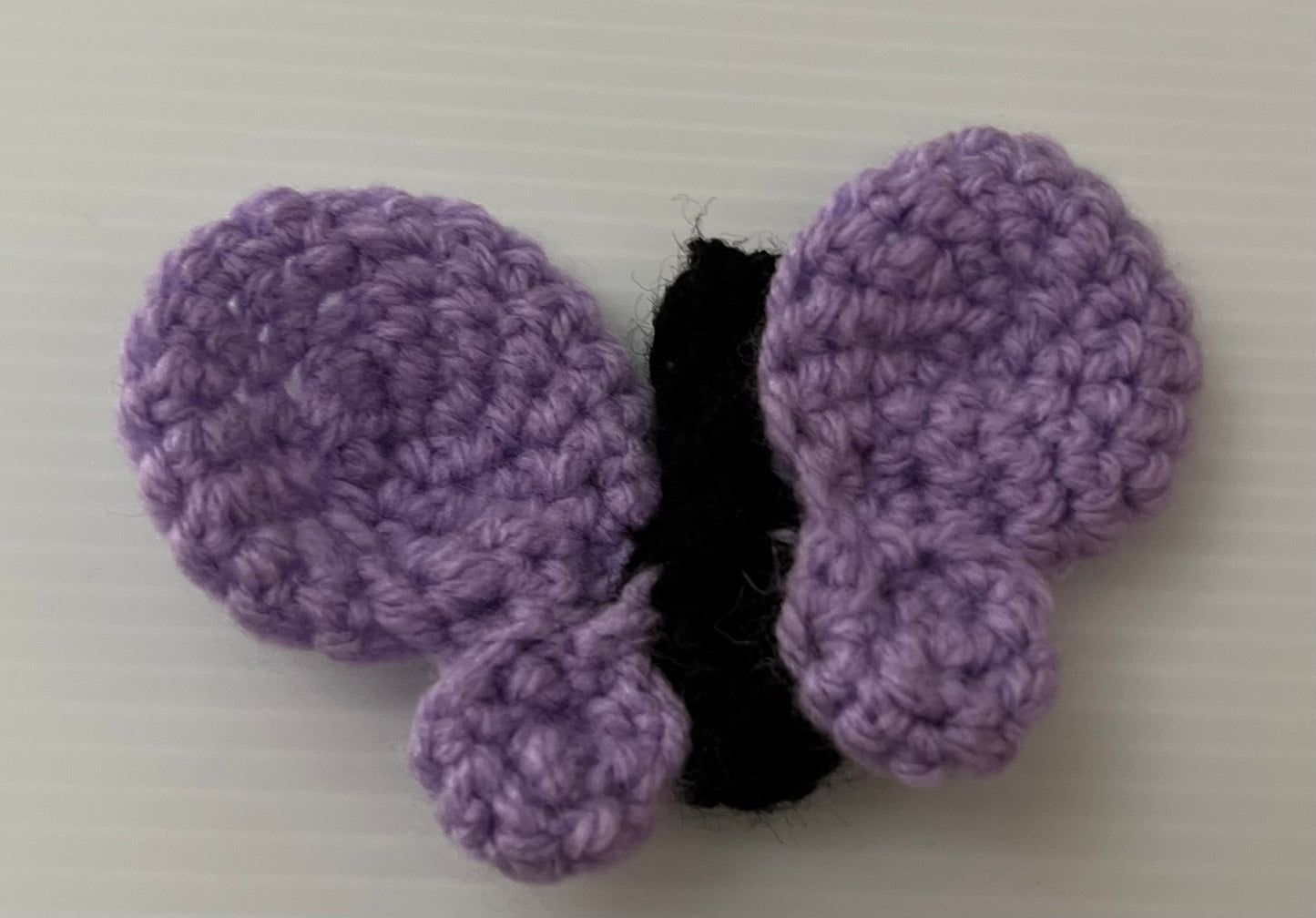 Black and Purple Crochet Butterfly