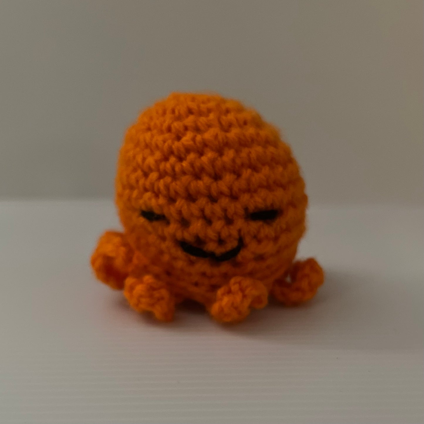 Orange Crochet Octopus