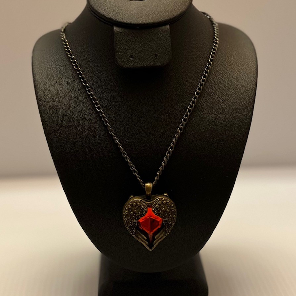 Bronze Toned Heart Pendant Necklace