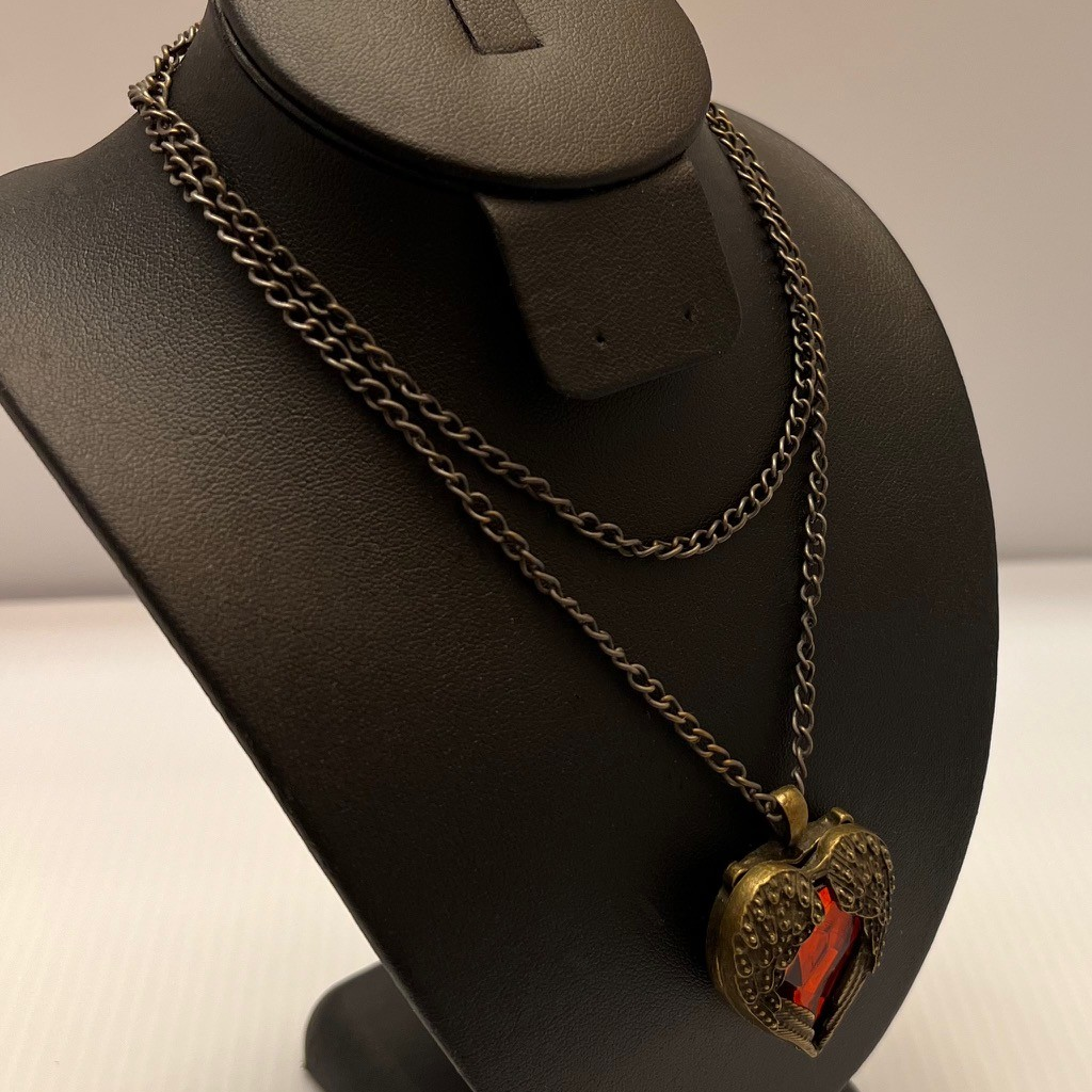 Bronze Toned Heart Pendant Necklace