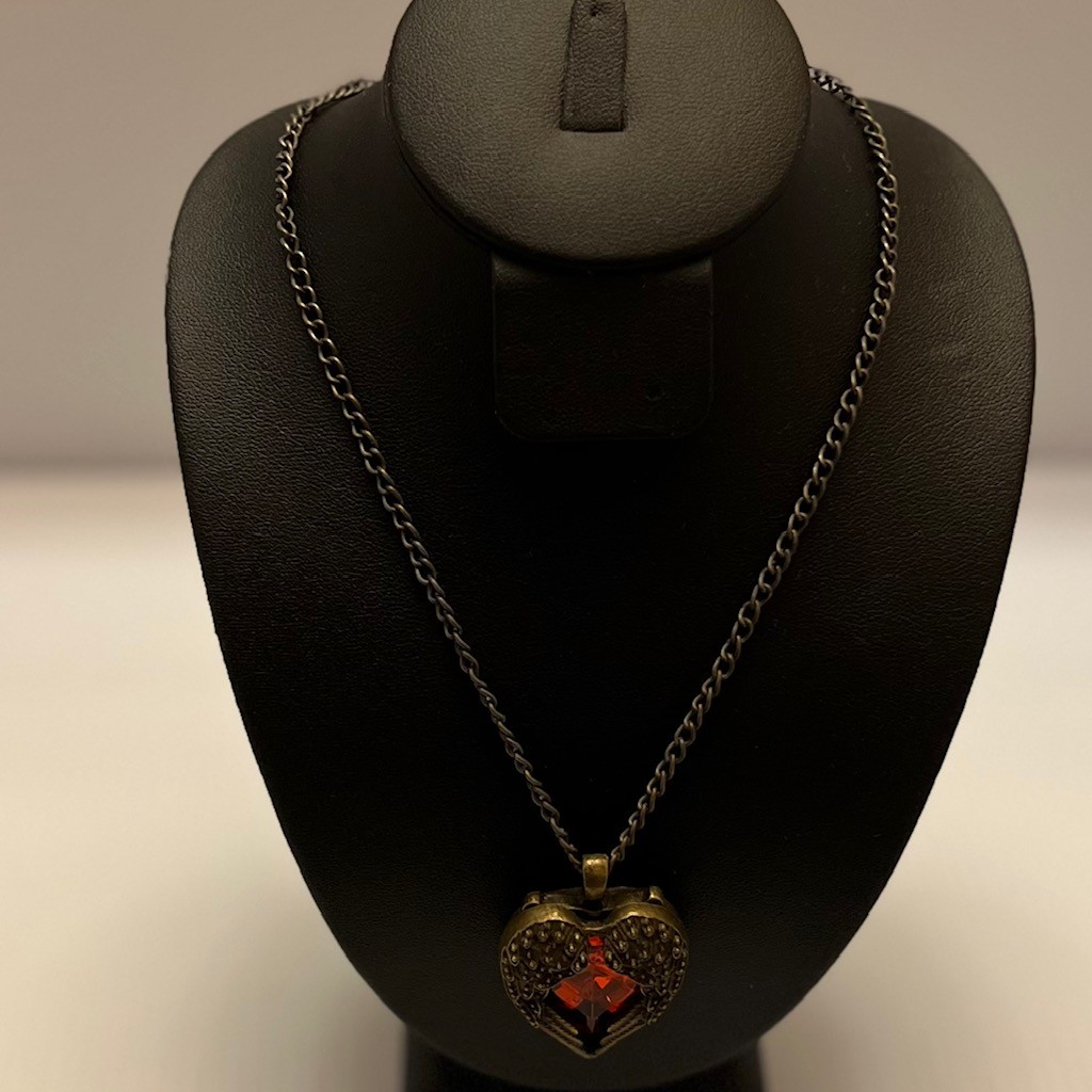 Bronze Toned Heart Pendant Necklace