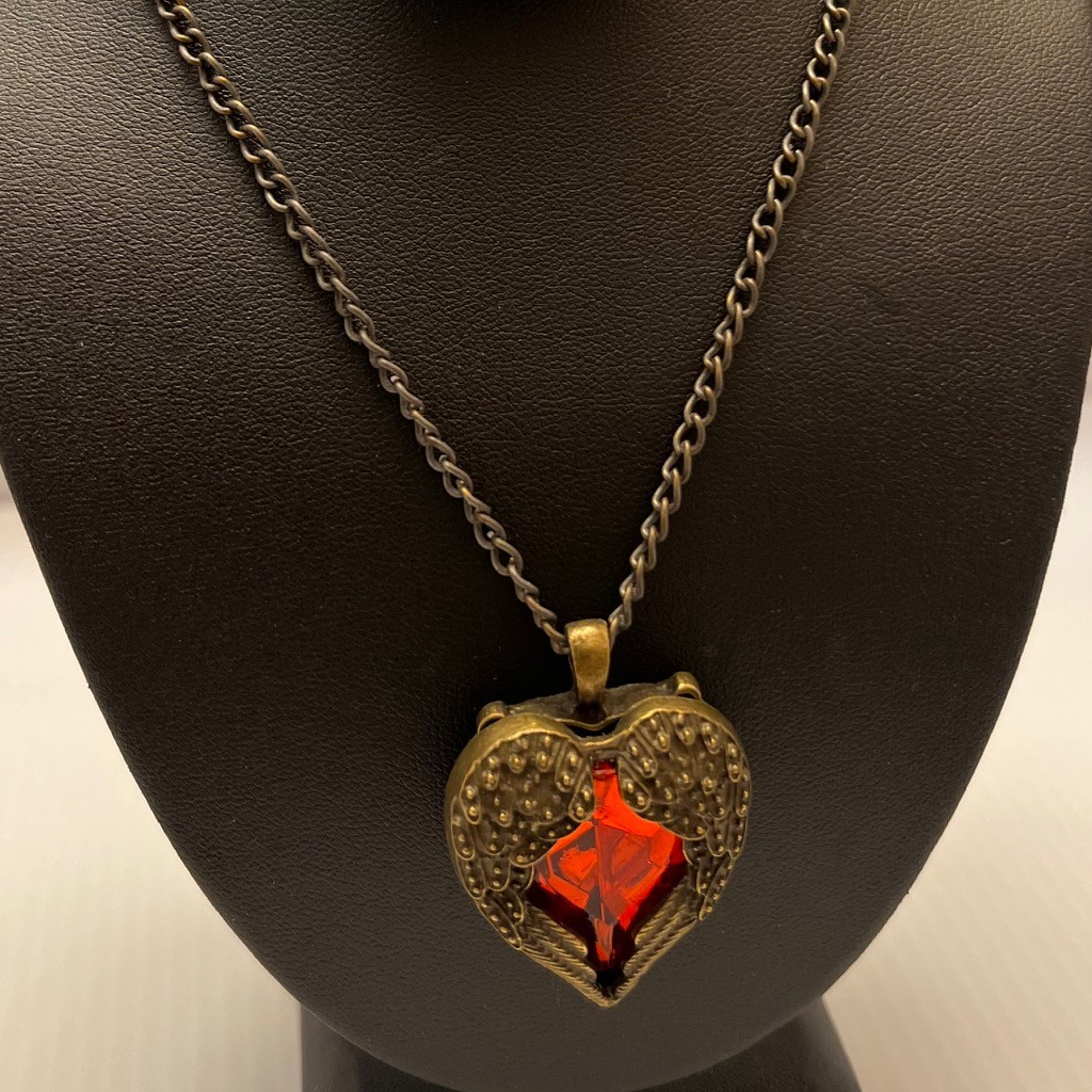 Bronze Toned Heart Pendant Necklace