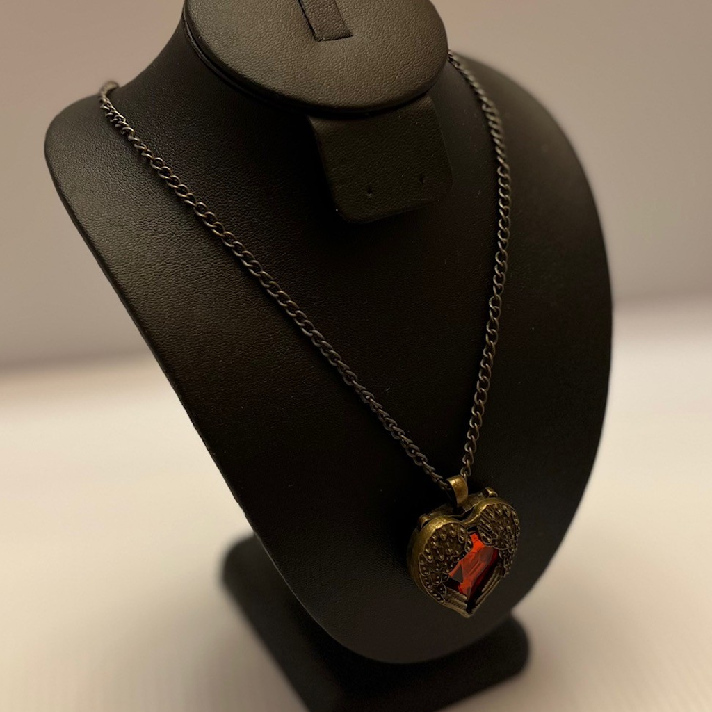 Bronze Toned Heart Pendant Necklace