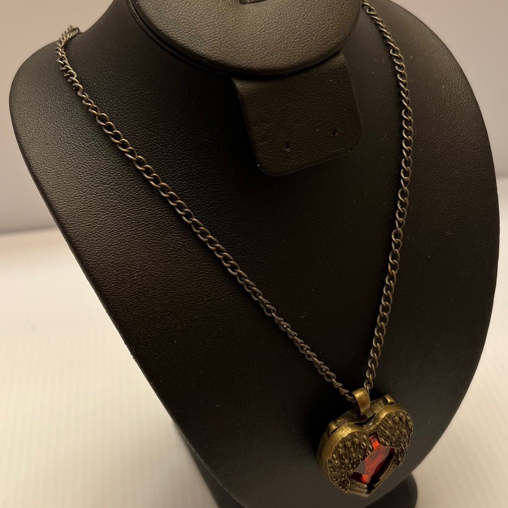 Bronze Toned Heart Pendant Necklace