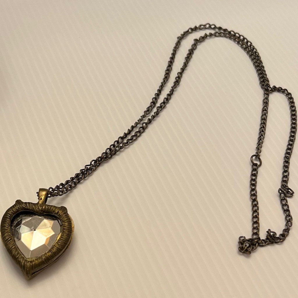 Bronze Toned Heart Pendant Necklace