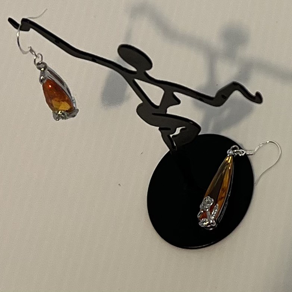 Elegant Flower-Orange Drop Earrings