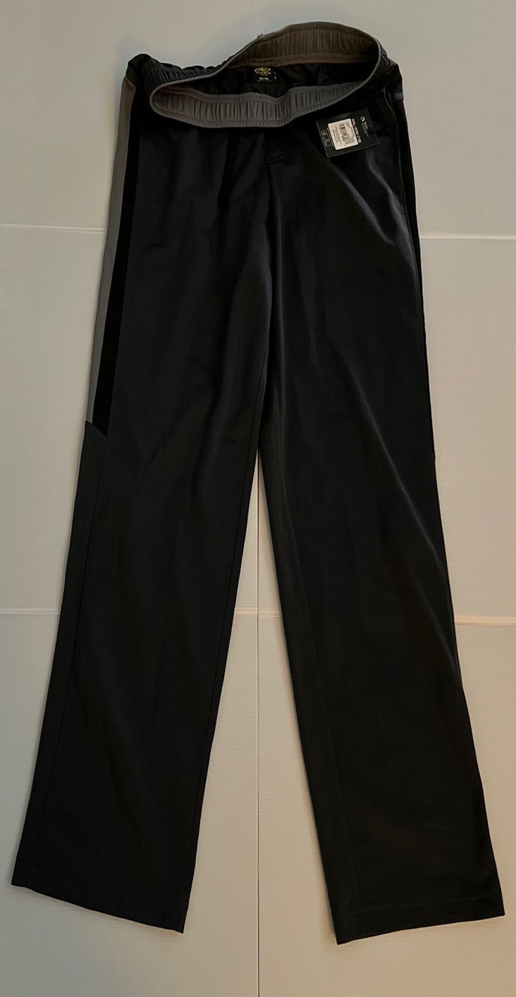 Athletic Works Boys XXL Track Pants Gray, Light Gray Black Side Stripe